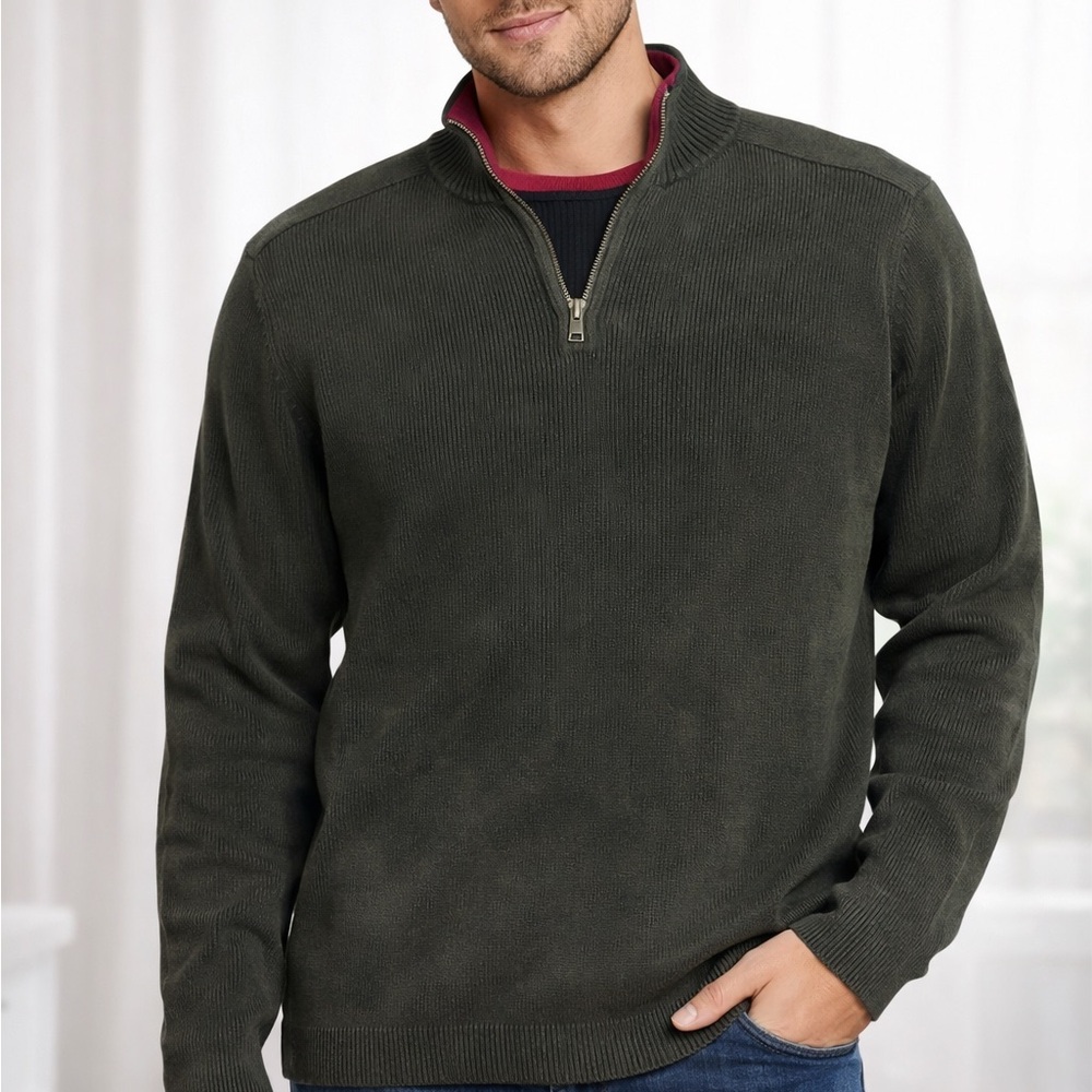 Vintage Men's gray Half-Zip Sweater Levi’s oversized large will fit XL